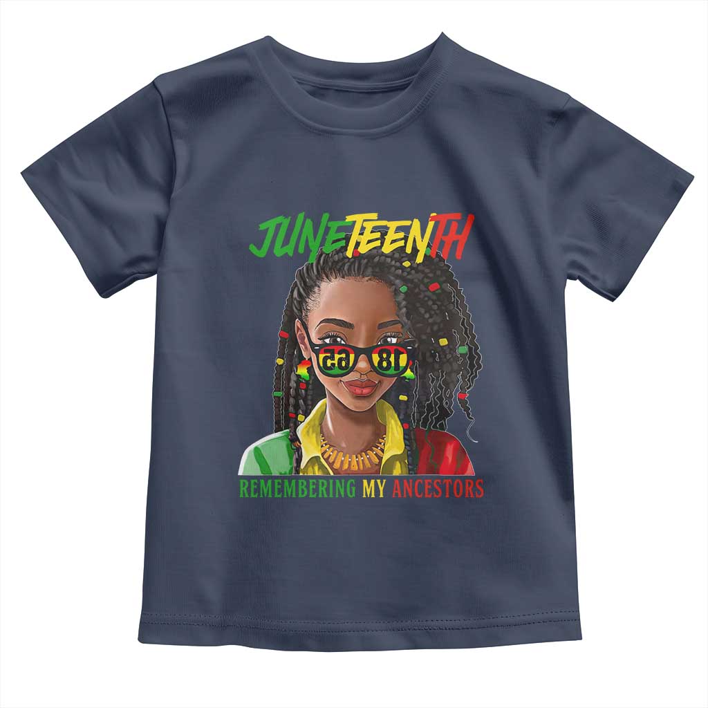 Black Prince Juneteenth 1865 Toddler T Shirt Loc'd Hair Remembering My Ancestor for Women TS01 Navy Print Your Wear