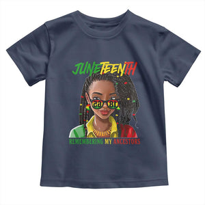 Black Prince Juneteenth 1865 Toddler T Shirt Loc'd Hair Remembering My Ancestor for Women TS01 Navy Print Your Wear