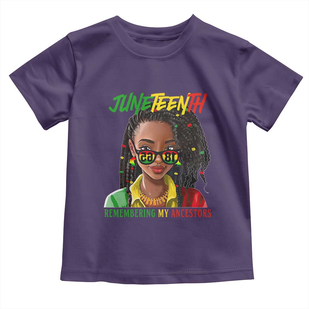 Black Prince Juneteenth 1865 Toddler T Shirt Loc'd Hair Remembering My Ancestor for Women TS01 Purple Print Your Wear