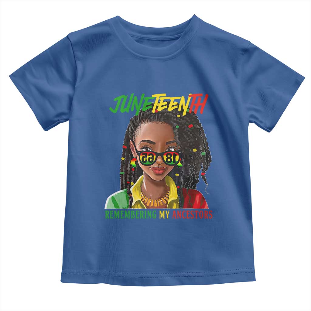 Black Prince Juneteenth 1865 Toddler T Shirt Loc'd Hair Remembering My Ancestor for Women TS01 Royal Blue Print Your Wear