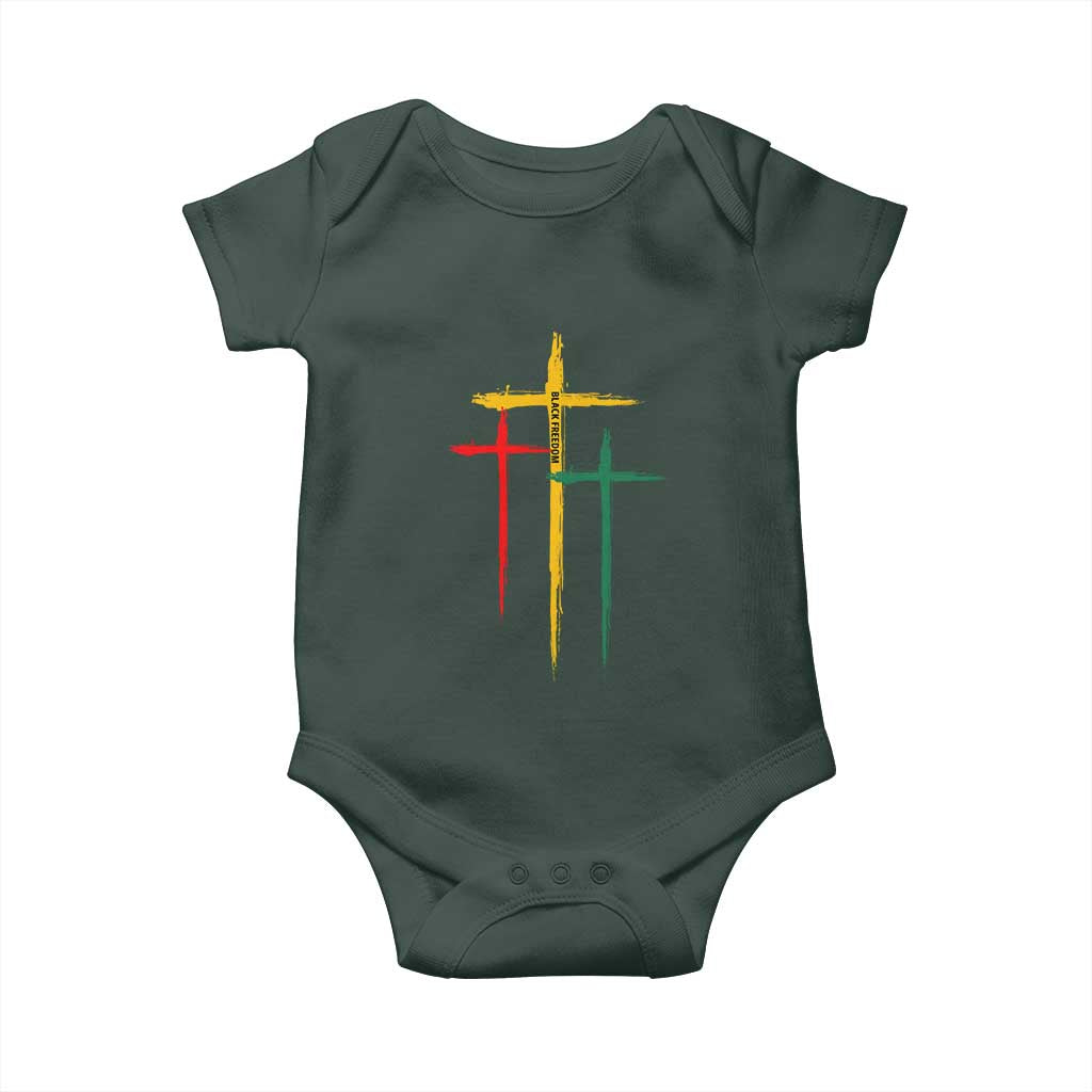 Christian Cross Juneteenth Baby Onesie African Black Freedom Day 1865 TS01 Print Your Wear