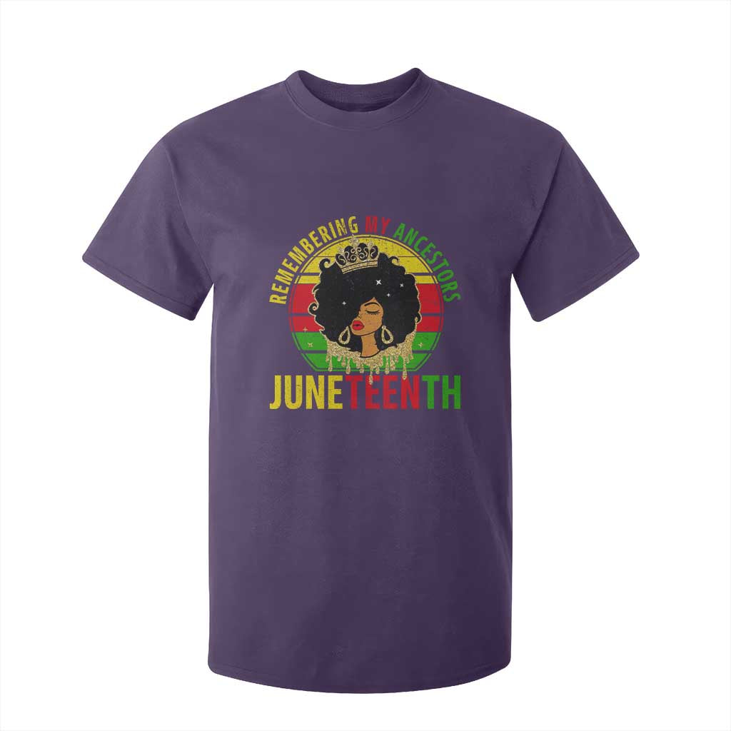Vintage Juneteenth T Shirt For Kid Remembering My Ancestors TS01 Purple Print Your Wear