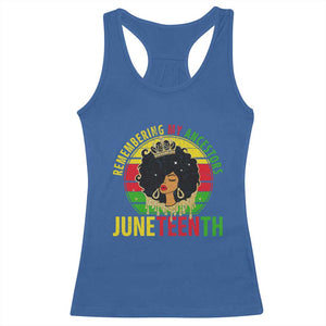 Vintage Juneteenth Racerback Tank Top Remembering My Ancestors TS01 Royal Blue Print Your Wear