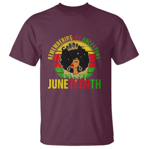 Vintage Juneteenth T Shirt Remembering My Ancestors TS01 Maroon Printyourwear