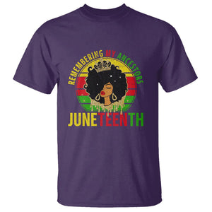 Vintage Juneteenth T Shirt Remembering My Ancestors TS01 Purple Printyourwear