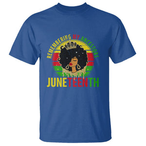 Vintage Juneteenth T Shirt Remembering My Ancestors TS01 Royal Blue Printyourwear