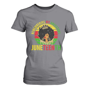 Vintage Juneteenth T Shirt For Women Remembering My Ancestors TS01 Charcoal Print Your Wear