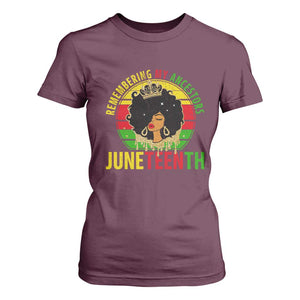 Vintage Juneteenth T Shirt For Women Remembering My Ancestors TS01 Maroon Print Your Wear