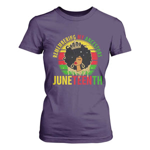 Vintage Juneteenth T Shirt For Women Remembering My Ancestors TS01 Purple Print Your Wear
