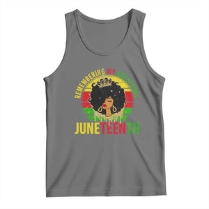 Vintage Juneteenth Tank Top Remembering My Ancestors TS01 Black Heather Print Your Wear