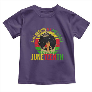 Vintage Juneteenth Toddler T Shirt Remembering My Ancestors TS01 Purple Print Your Wear
