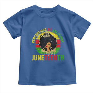 Vintage Juneteenth Toddler T Shirt Remembering My Ancestors TS01 Royal Blue Print Your Wear