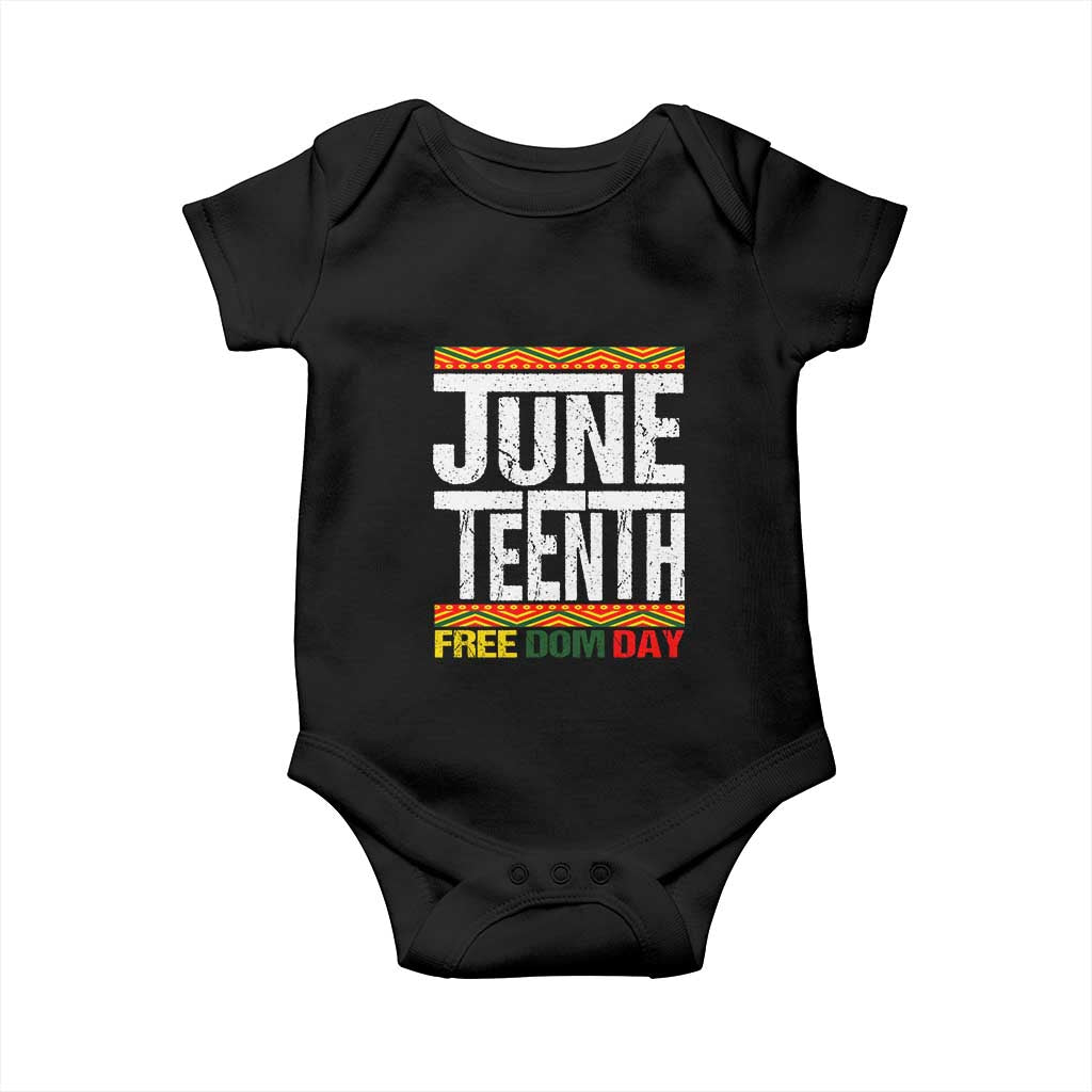 Juneteenth Freedom Day Baby Onesie Since 1865 Black History Month TS01 Black Print Your Wear