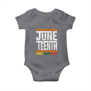 Juneteenth Freedom Day Baby Onesie Since 1865 Black History Month TS01 Charcoal Print Your Wear