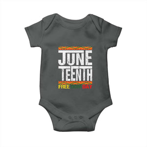 Juneteenth Freedom Day Baby Onesie Since 1865 Black History Month TS01 Dark Heather Print Your Wear
