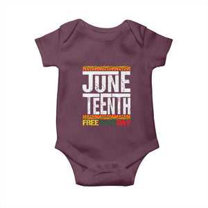 Juneteenth Freedom Day Baby Onesie Since 1865 Black History Month TS01 Maroon Print Your Wear