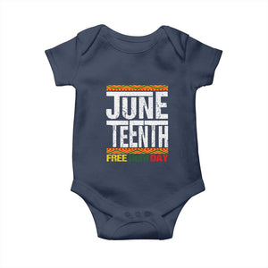 Juneteenth Freedom Day Baby Onesie Since 1865 Black History Month TS01 Navy Print Your Wear