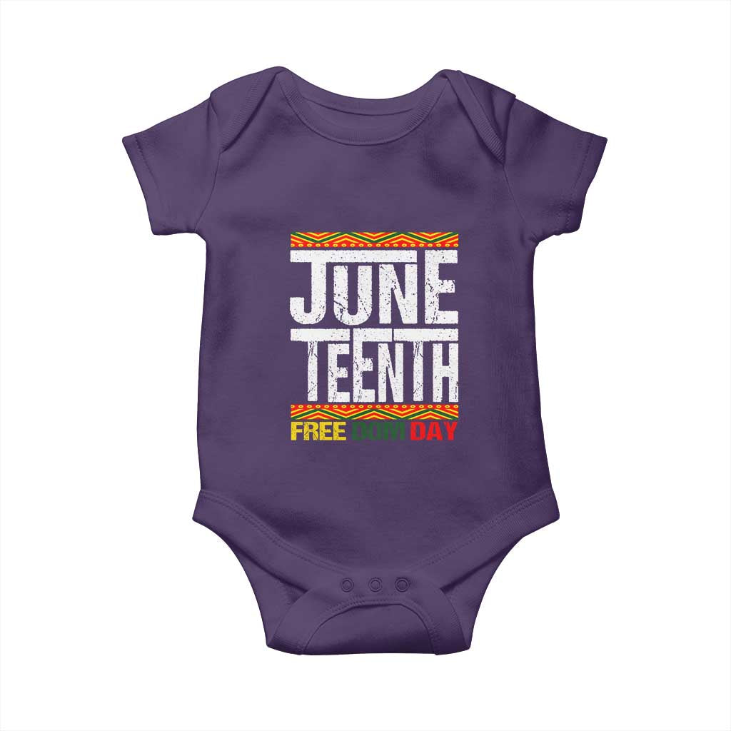 Juneteenth Freedom Day Baby Onesie Since 1865 Black History Month TS01 Purple Print Your Wear