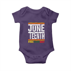 Juneteenth Freedom Day Baby Onesie Since 1865 Black History Month TS01 Purple Print Your Wear