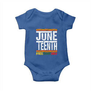 Juneteenth Freedom Day Baby Onesie Since 1865 Black History Month TS01 Royal Blue Print Your Wear