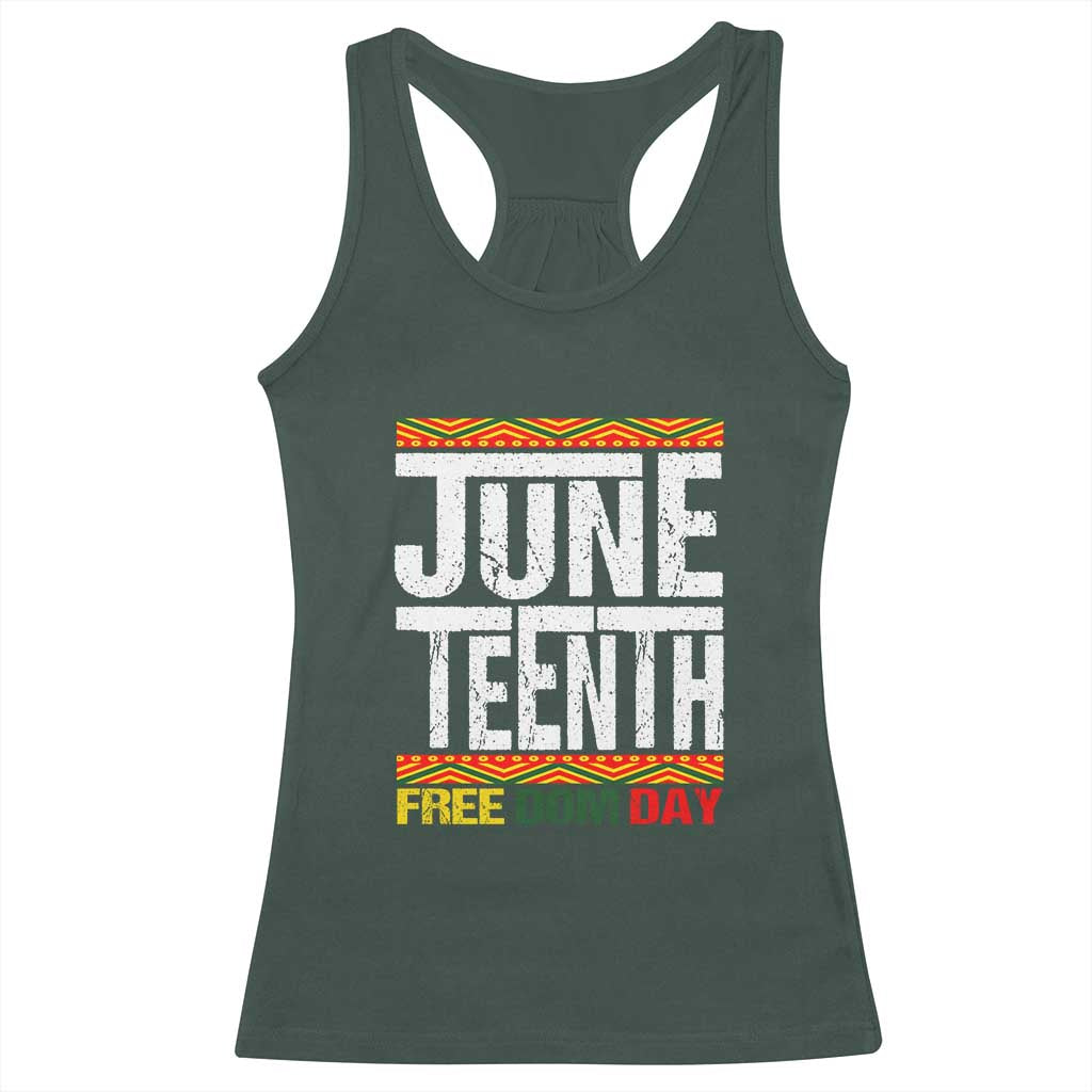 Juneteenth Freedom Day Racerback Tank Top Since 1865 Black History Month TS01 Dark Forest Green Print Your Wear