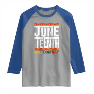 Juneteenth Freedom Day Raglan Shirt Since 1865 Black History Month TS01 Sport Gray Royal Print Your Wear