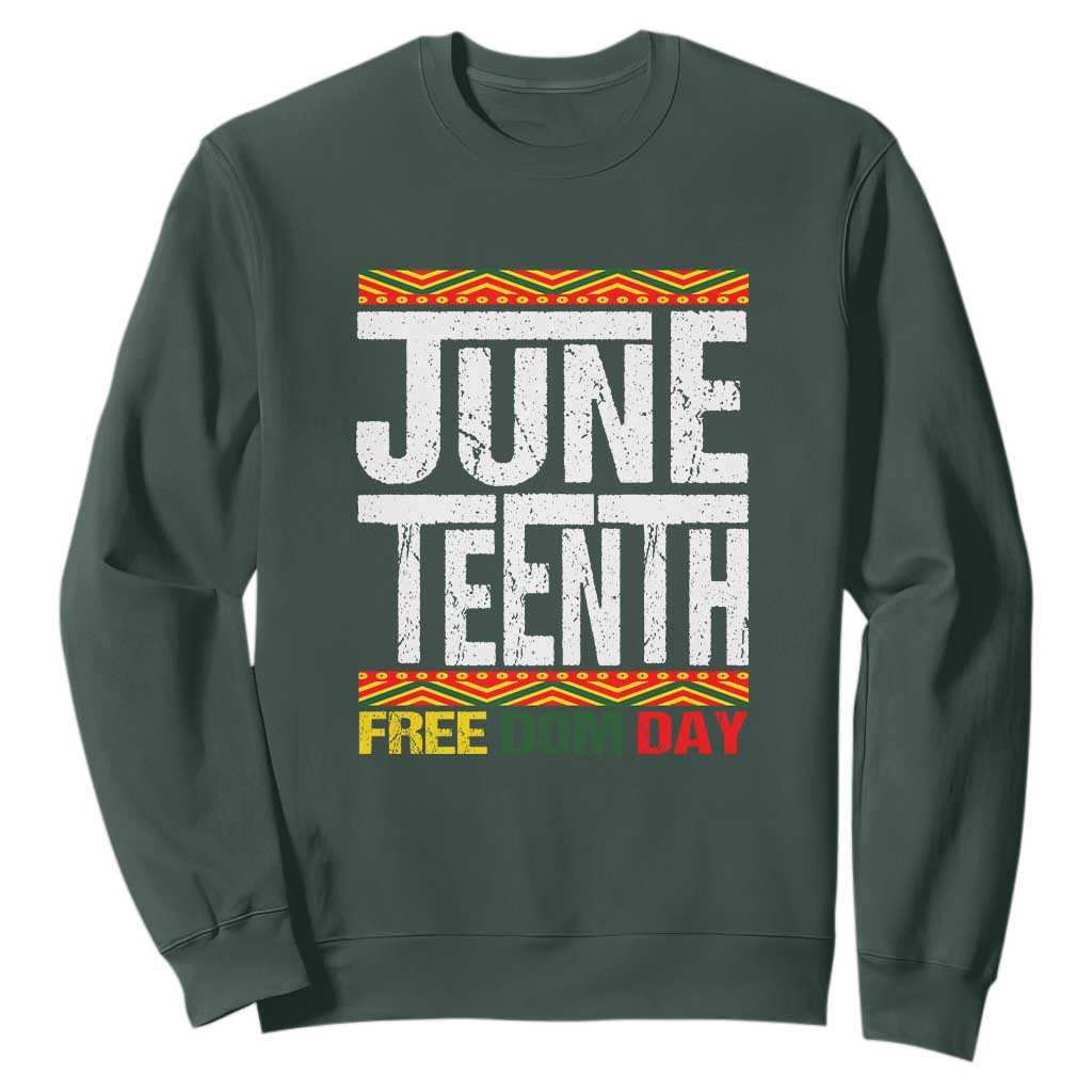 Freedom Day Sweatshirt Juneteenth Since 1865 Black History Month TS01 Dark Forest Green Printyourwear