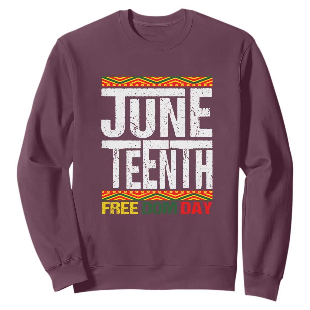 Freedom Day Sweatshirt Juneteenth Since 1865 Black History Month TS01 Maroon Printyourwear