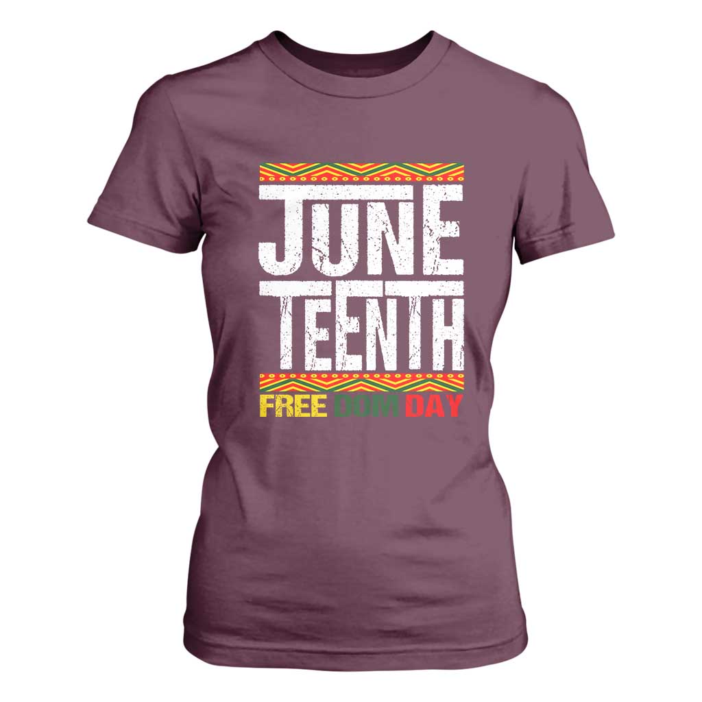 Juneteenth Freedom Day T Shirt For Women Since 1865 Black History Month TS01 Maroon Print Your Wear
