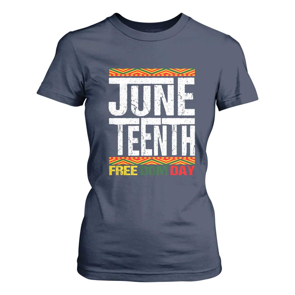 Juneteenth Freedom Day T Shirt For Women Since 1865 Black History Month TS01 Navy Print Your Wear