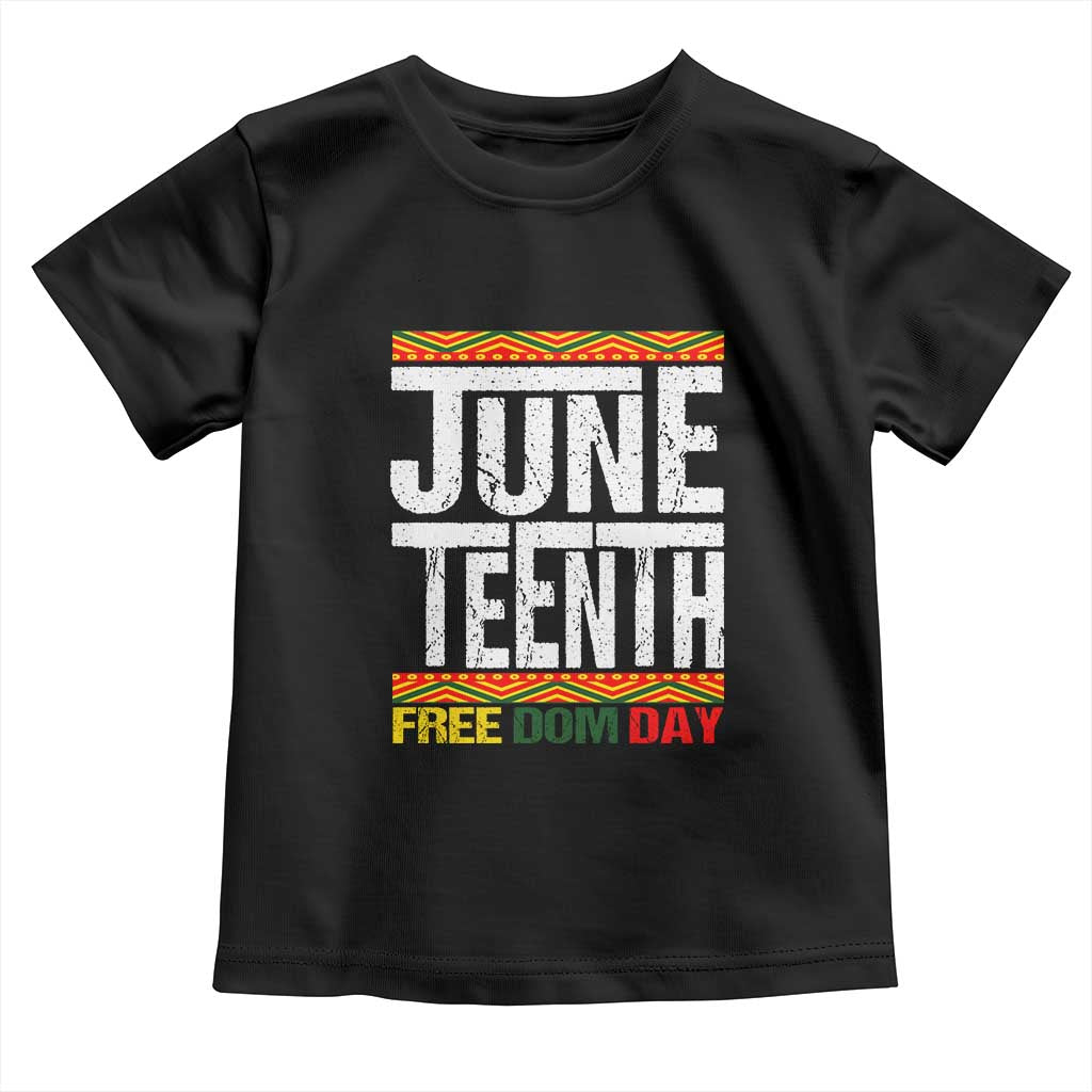 Juneteenth Freedom Day Toddler T Shirt Since 1865 Black History Month TS01 Black Print Your Wear