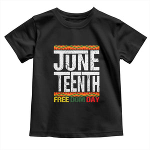 Juneteenth Freedom Day Toddler T Shirt Since 1865 Black History Month TS01 Black Print Your Wear
