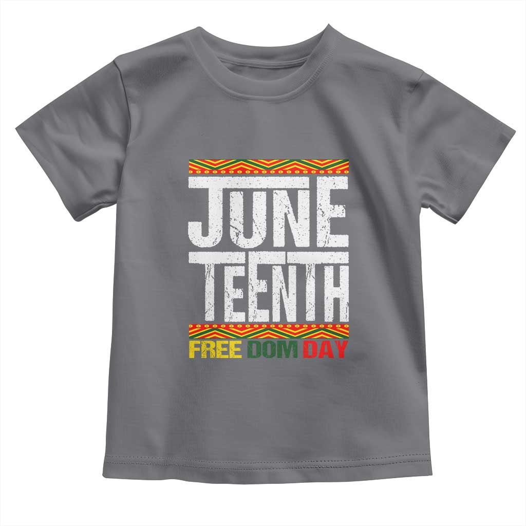 Juneteenth Freedom Day Toddler T Shirt Since 1865 Black History Month TS01 Charcoal Print Your Wear