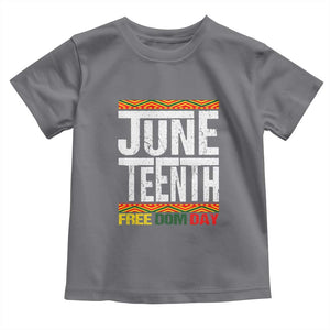 Juneteenth Freedom Day Toddler T Shirt Since 1865 Black History Month TS01 Charcoal Print Your Wear