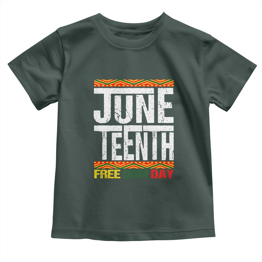 Juneteenth Freedom Day Toddler T Shirt Since 1865 Black History Month TS01 Dark Forest Green Print Your Wear
