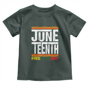 Juneteenth Freedom Day Toddler T Shirt Since 1865 Black History Month TS01 Dark Forest Green Print Your Wear