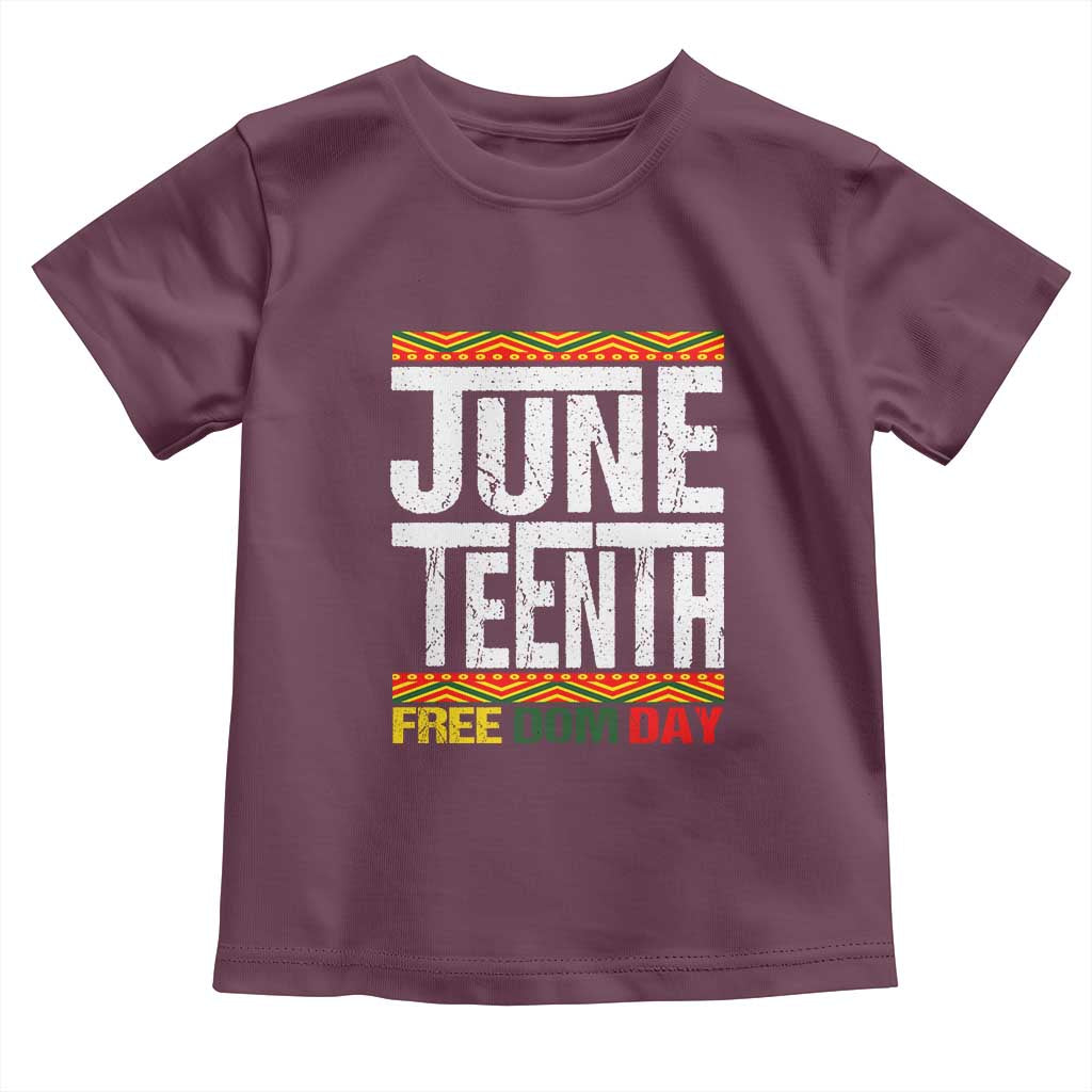 Juneteenth Freedom Day Toddler T Shirt Since 1865 Black History Month TS01 Maroon Print Your Wear