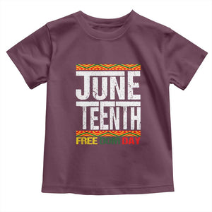 Juneteenth Freedom Day Toddler T Shirt Since 1865 Black History Month TS01 Maroon Print Your Wear