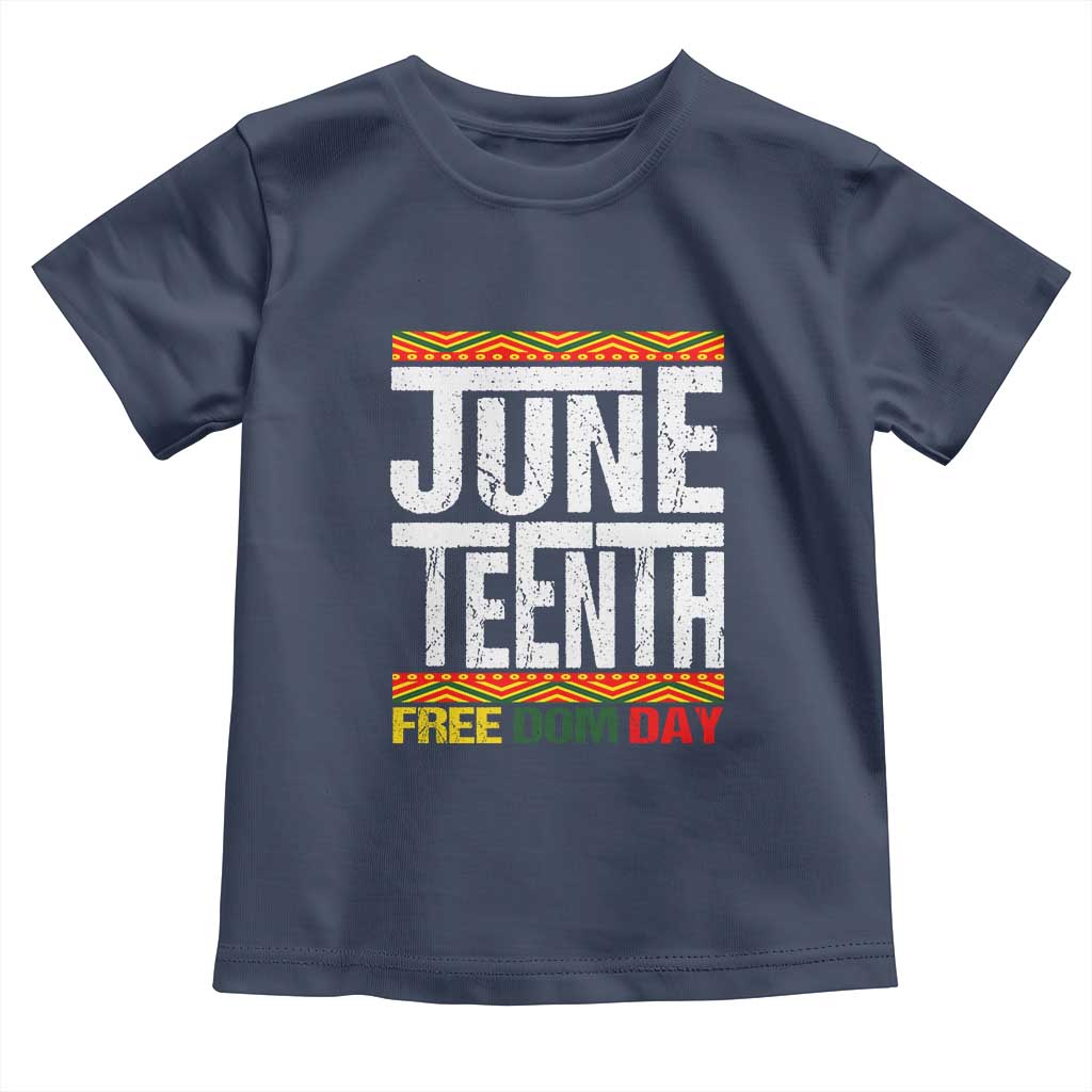 Juneteenth Freedom Day Toddler T Shirt Since 1865 Black History Month TS01 Navy Print Your Wear