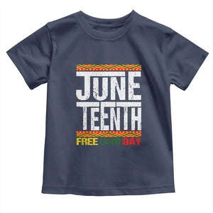 Juneteenth Freedom Day Toddler T Shirt Since 1865 Black History Month TS01 Navy Print Your Wear