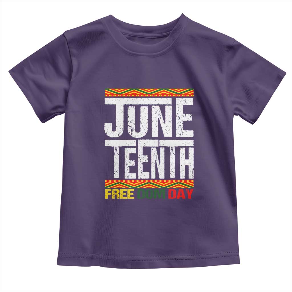 Juneteenth Freedom Day Toddler T Shirt Since 1865 Black History Month TS01 Purple Print Your Wear
