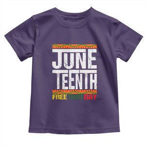Juneteenth Freedom Day Toddler T Shirt Since 1865 Black History Month TS01 Purple Print Your Wear
