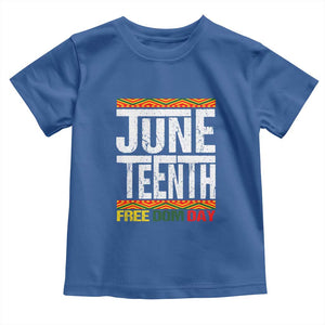 Juneteenth Freedom Day Toddler T Shirt Since 1865 Black History Month TS01 Royal Blue Print Your Wear