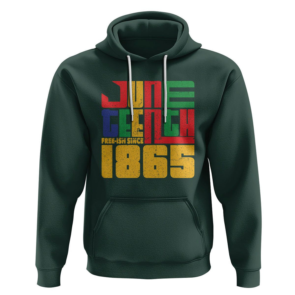 Vintage Free Ish Since 1865 Hoodie TS01 Dark Forest Green Printyourwear