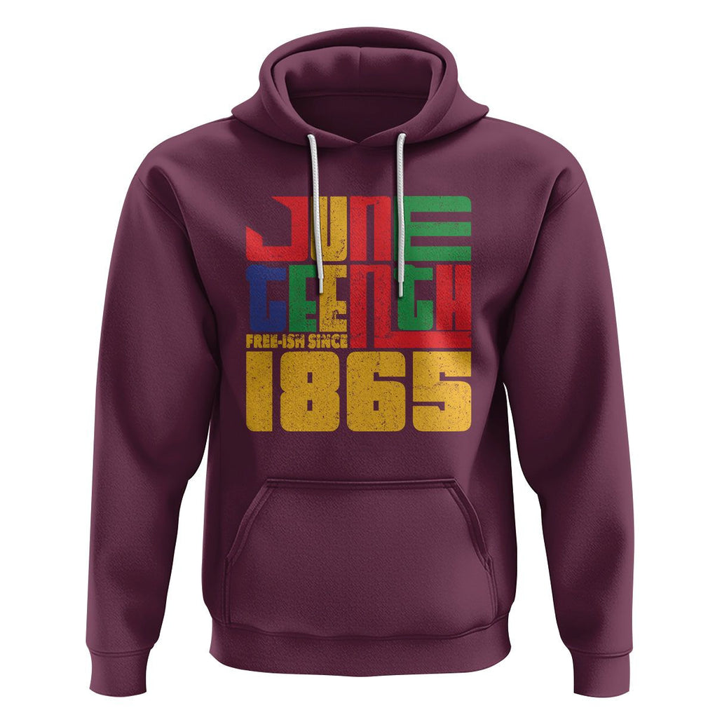 Vintage Free Ish Since 1865 Hoodie TS01 Maroon Printyourwear