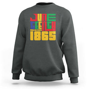Vintage Free Ish Since 1865 Sweatshirt TS01 Dark Heather Printyourwear