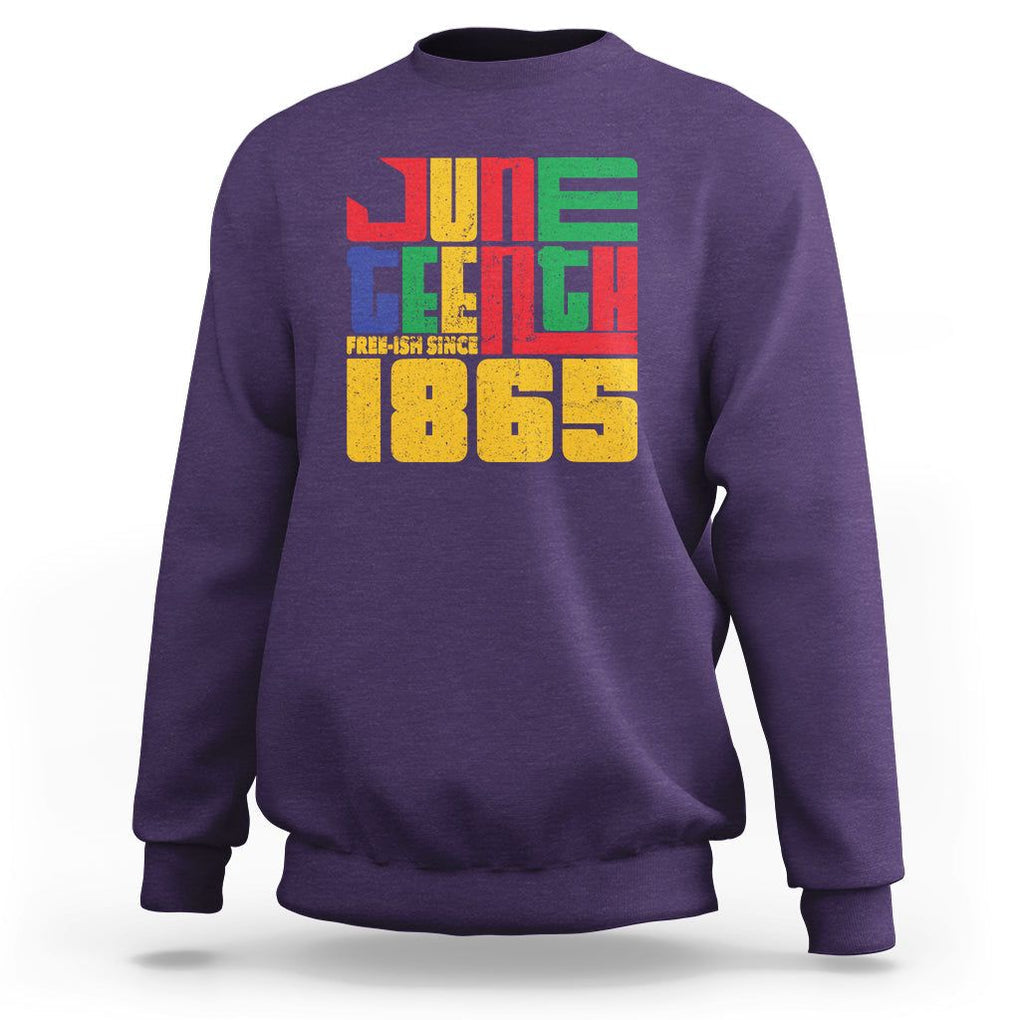 Vintage Free Ish Since 1865 Sweatshirt TS01 Purple Printyourwear
