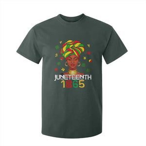 Melanin Queen T Shirt For Kid 1865 Juneteenth Celebrate African American Freedom Day TS01 Dark Forest Green Print Your Wear