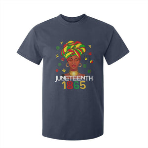 Melanin Queen T Shirt For Kid 1865 Juneteenth Celebrate African American Freedom Day TS01 Navy Print Your Wear