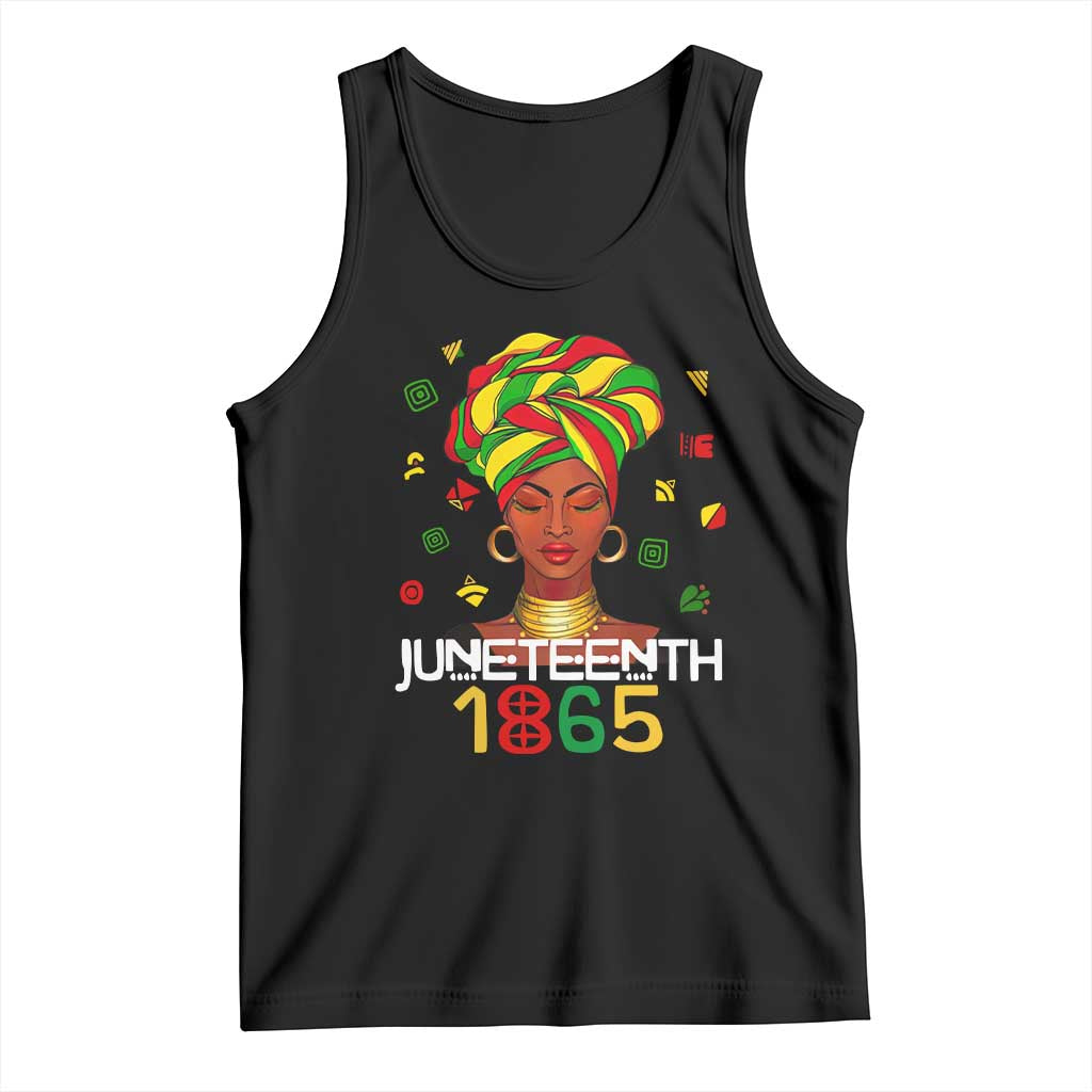 Melanin Queen Tank Top 1865 Juneteenth Celebrate African American Freedom Day TS01 Black Print Your Wear